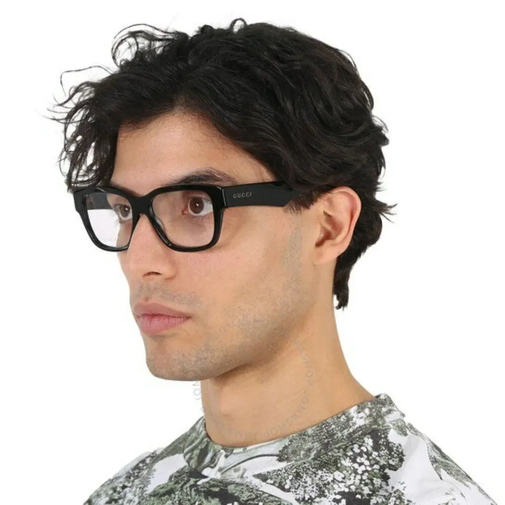 NEW Gucci GG1428O 004 Black Square Men Eyeglasses GG 1428O
